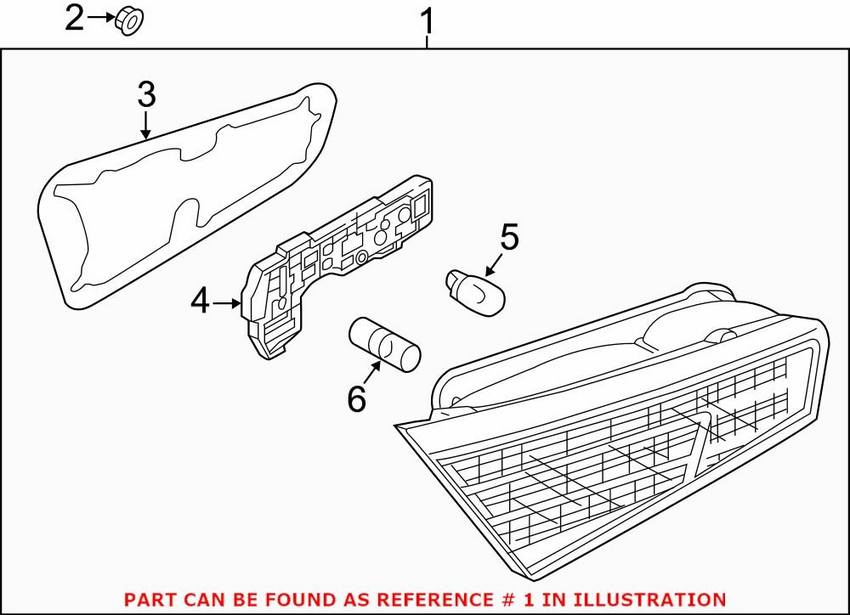 Audi Back Up Light Assembly - Driver Side 8V4945093E